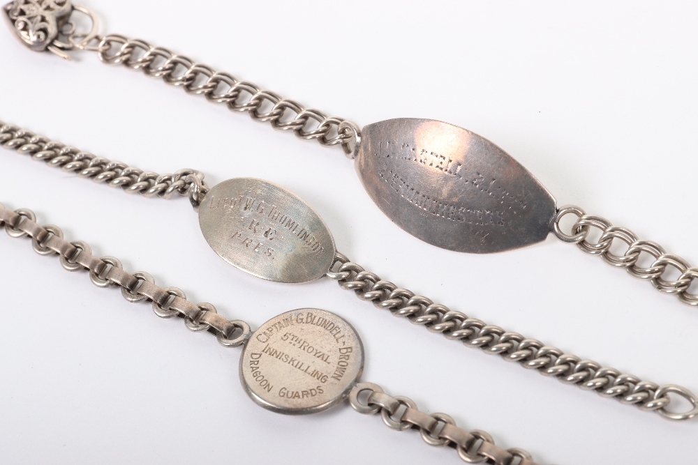 3x Hallmarked Silver Officers Identity Disc Bracelets - Image 4 of 4