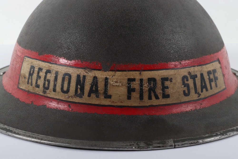 WW2 British Home Front Regional Fire Staff Steel Helmet - Image 2 of 9