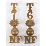 6th & 7th Territorial Battalion Northumberland Fusiliers Shoulder Titles