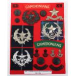 Board of Badges Relating to the Cameronians (Scottish Rifles)