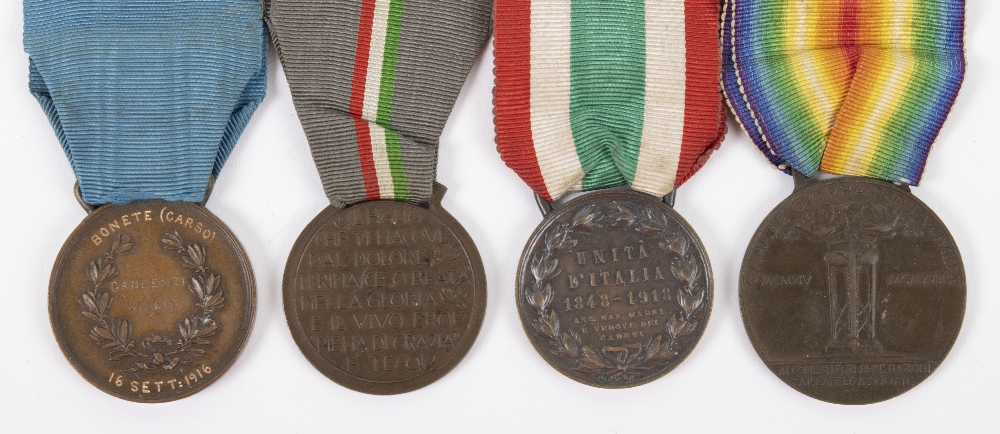 WW1 Italian Al Valore Casualty Medal Group - Image 2 of 2