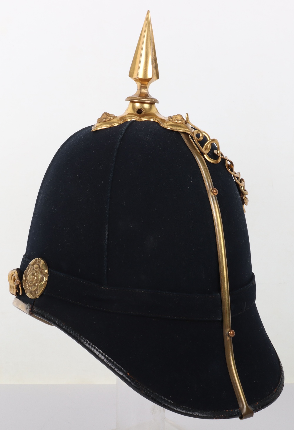 Post 1902 Prince of Wales Leinster Regiment Officers Home Service Helmet Attributed to Lieutenant Co - Image 3 of 11