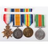 Great War Medal Group of Four to a Member of the Royal Naval Air Service Who Served in Armoured Cars
