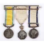 Fine Un-Attributed Group of Three Mid Victorian Naval Miniature Medal Group