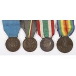WW1 Italian Al Valore Casualty Medal Group