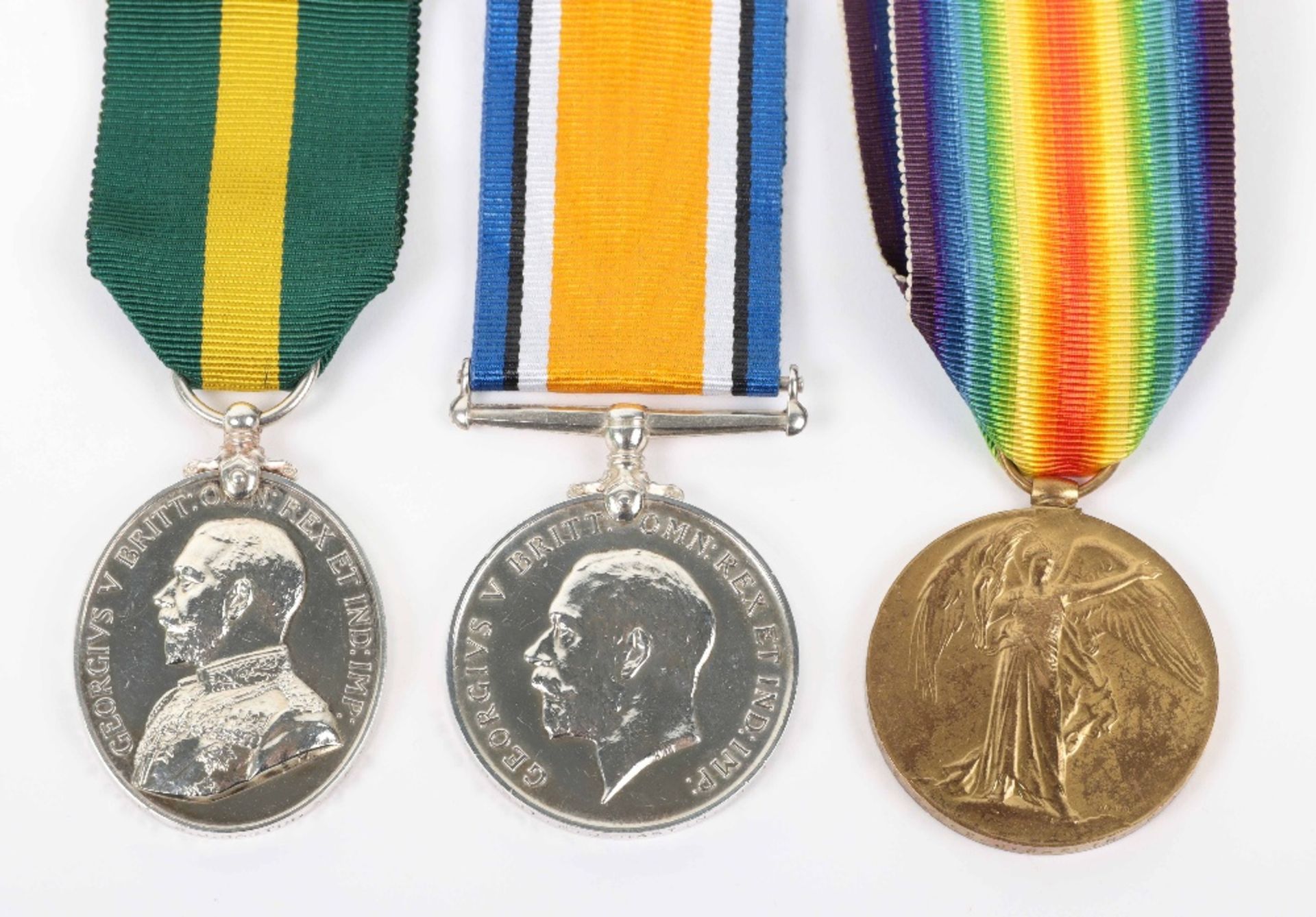 Great War Territorial Force Efficiency Medal Group of Three 1st Wessex Field Ambulance Royal Army Me