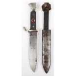 Third Reich Hitler Youth Transitional Boys Dagger with Motto by Tiger Solingen