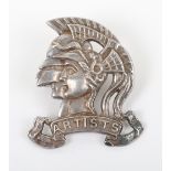 Hallmarked Silver Artists Rifles Cap Badge