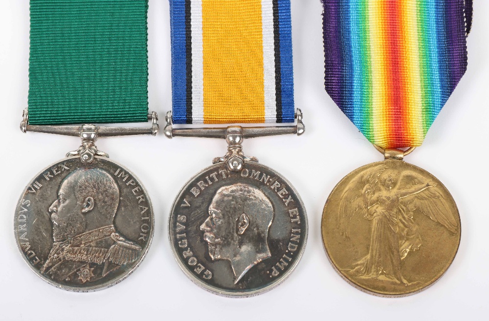 An Unusual Medal Group of Three Covering Service in the Royal Navy Reserve and Devonshire Regiment