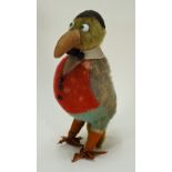 A rare mohair character bird soft toy, possibly Einco 1920s,