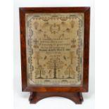 Early Victorian sampler by Hannah Alsbury May, aged 10 years, English 1831,
