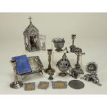 Collection of 19th century soft metal church ornaments,