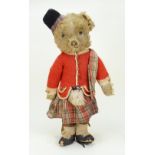 A rare Merrythought Bingie bear in Scottish outfit, 1930s,