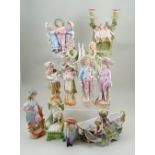 Collection of German bisque figurines, circa 1910s/20s,