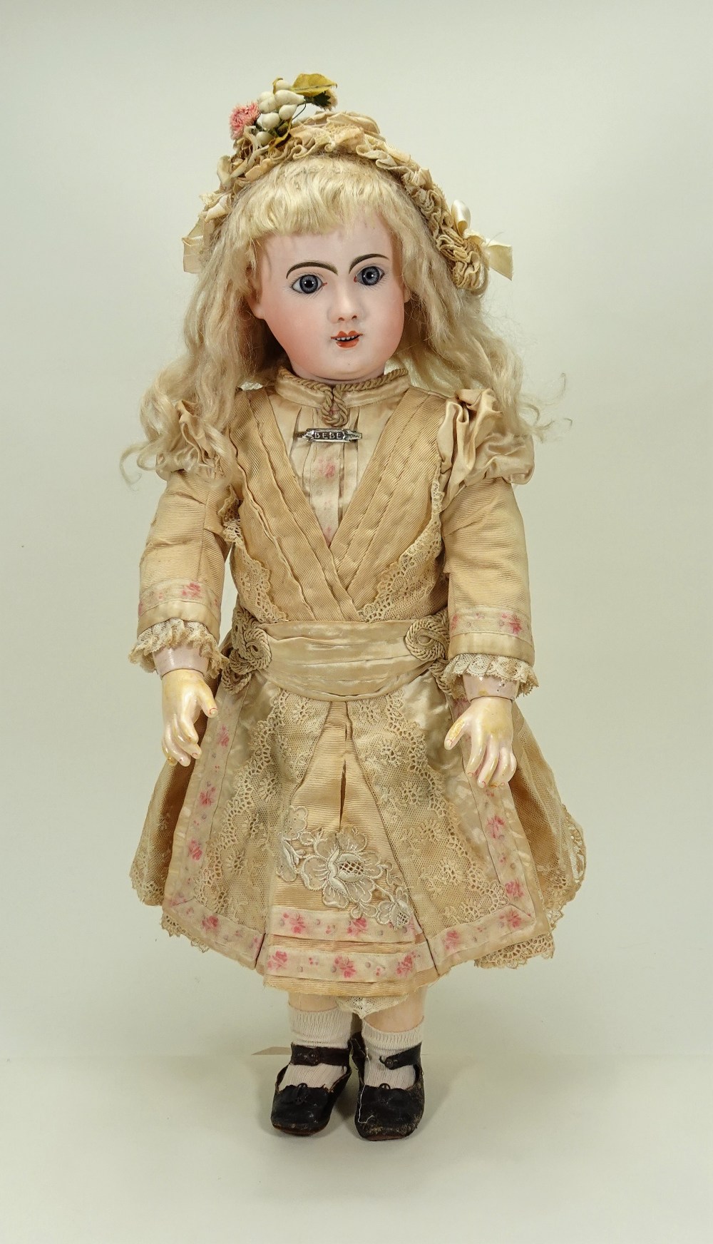 A good Steiner ‘Pheonix star’ bisque head Bebe doll, French circa 1890,