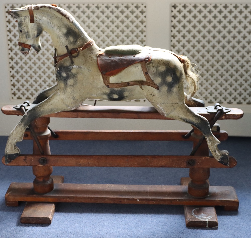 A G & J Lines carved and painted wooden Rocking Horse, early 20th century, - Image 2 of 5