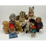 Collection of German soft toys, 1950s,