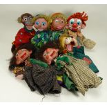 Seven Pelham Puppet Vent dolls, 1970s,
