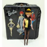 Mattel Blonde Bubble cut Barbie and carry case, 1962/63,