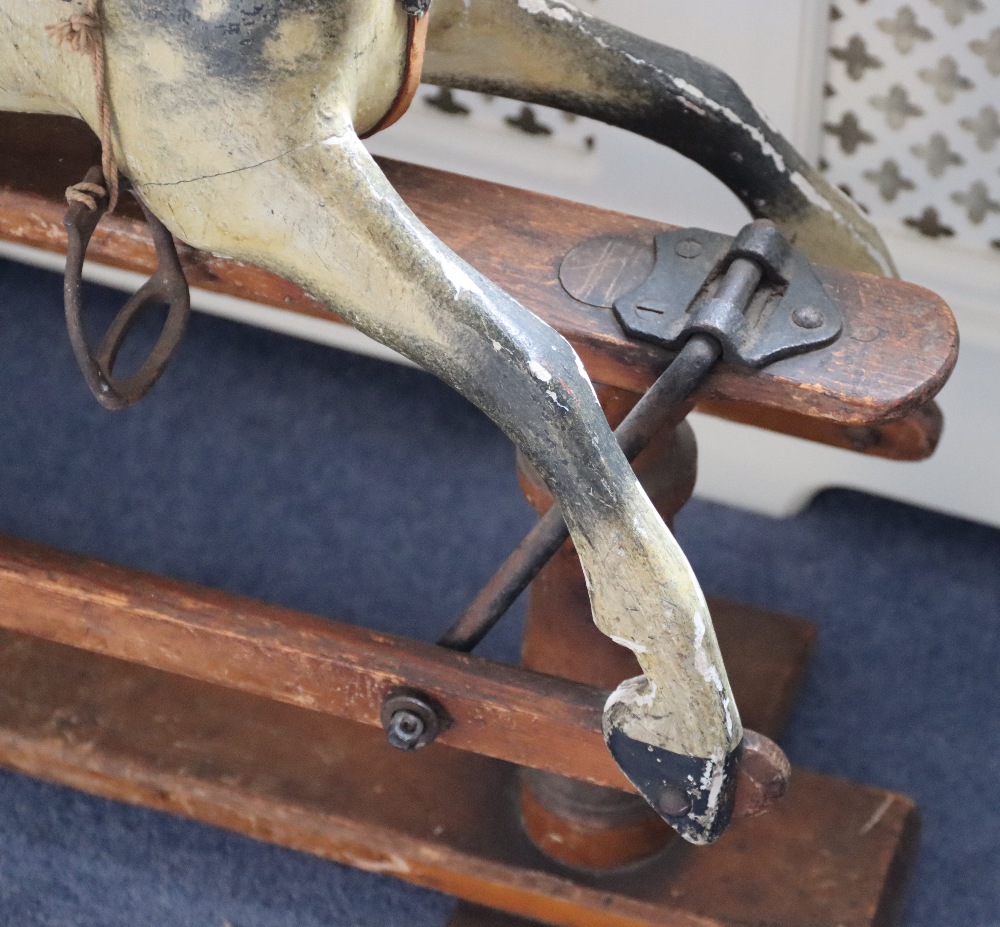 A G & J Lines carved and painted wooden Rocking Horse, early 20th century, - Image 4 of 5