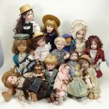 Collection of reproduction/artist dolls,