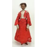 A rare and interesting carved wooden portrait Lay figure/mannequin doll, 19th century,