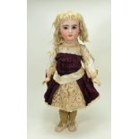 A Tete Jumeau bisque head Bebe doll, size 10, French circa 1890,