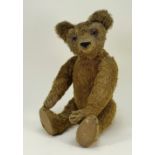 Early brown mohair Teddy bear, possibly W.J Terry, English circa 1913,