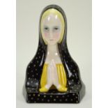 A Lenci Madonna at Prayer glazed china figurine, Italian dated 25.3.33,