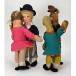 Dean’s Rag Book Rabbit and Duck cloth dancing dolls, 1920s,