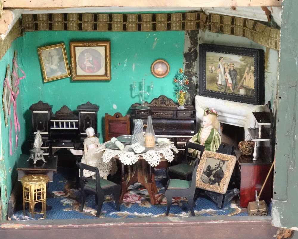 A rare and early 19th century English Dolls House cupboard and contents, - Image 8 of 8