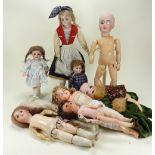 Collection of various dolls,