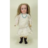 A J.D Kestner bisque head doll, German circa 1910,