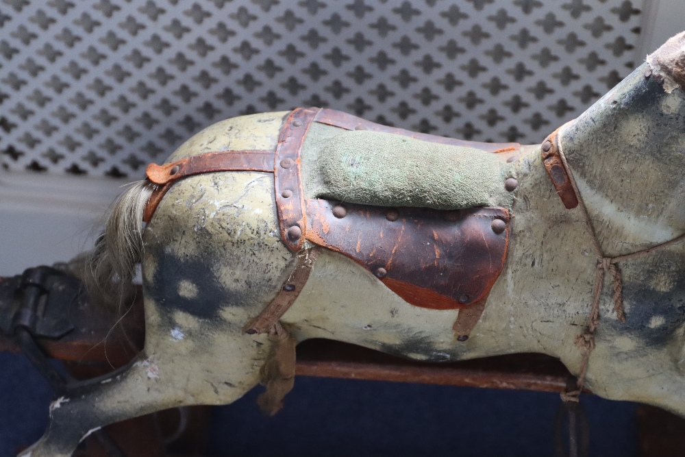 A G & J Lines carved and painted wooden Rocking Horse, early 20th century, - Image 5 of 5
