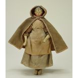 A good painted wooden Grodnertal doll, German 1820-30,