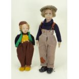 Norah Wellings felt boy doll, 1930s,