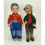 Dean’s Rag Book Dutch boy doll, circa 1950,