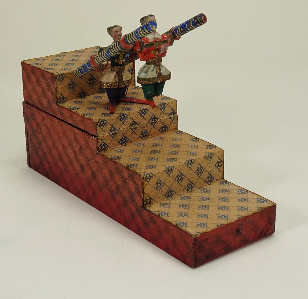 Rare early tumbling double acrobat toy, German mid 19th century, - Image 3 of 5