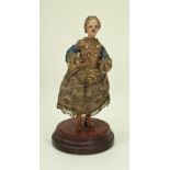Early painted wooden Neopolitan crèche figure, southern European, early/mid eighteenth century,