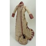 A good original late Victorian dress for large French Fashion doll,