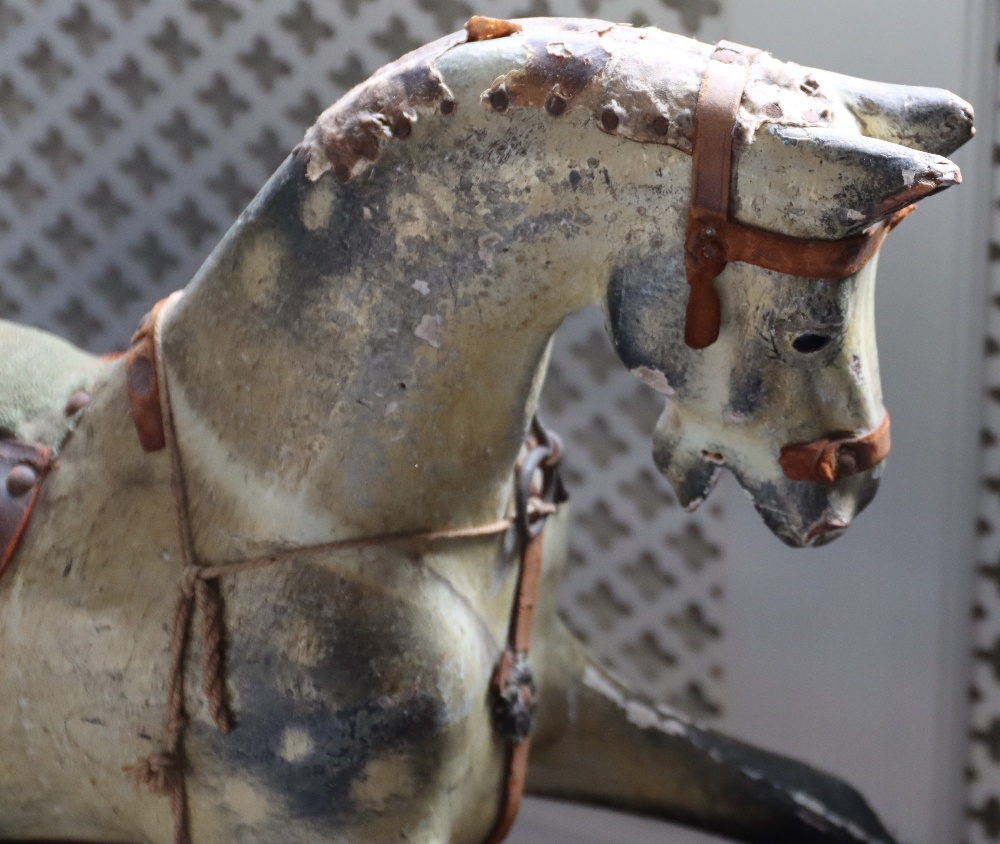 A G & J Lines carved and painted wooden Rocking Horse, early 20th century, - Image 3 of 5