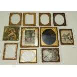Ten gilt framed dolls house picture frames, 19th century,