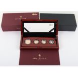 The Sovereign 2018 Four Coin Gold Proof Set, Double Sovereign, Sovereign, Half Sovereign & Quarter S