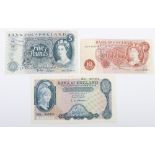 Two Five Pounds notes, cashiers Page and O’Brian