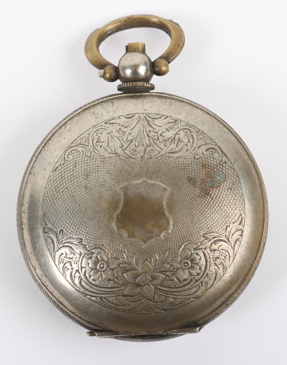 An interesting early 20th century silverplated full hunter pocket watch - Image 2 of 7