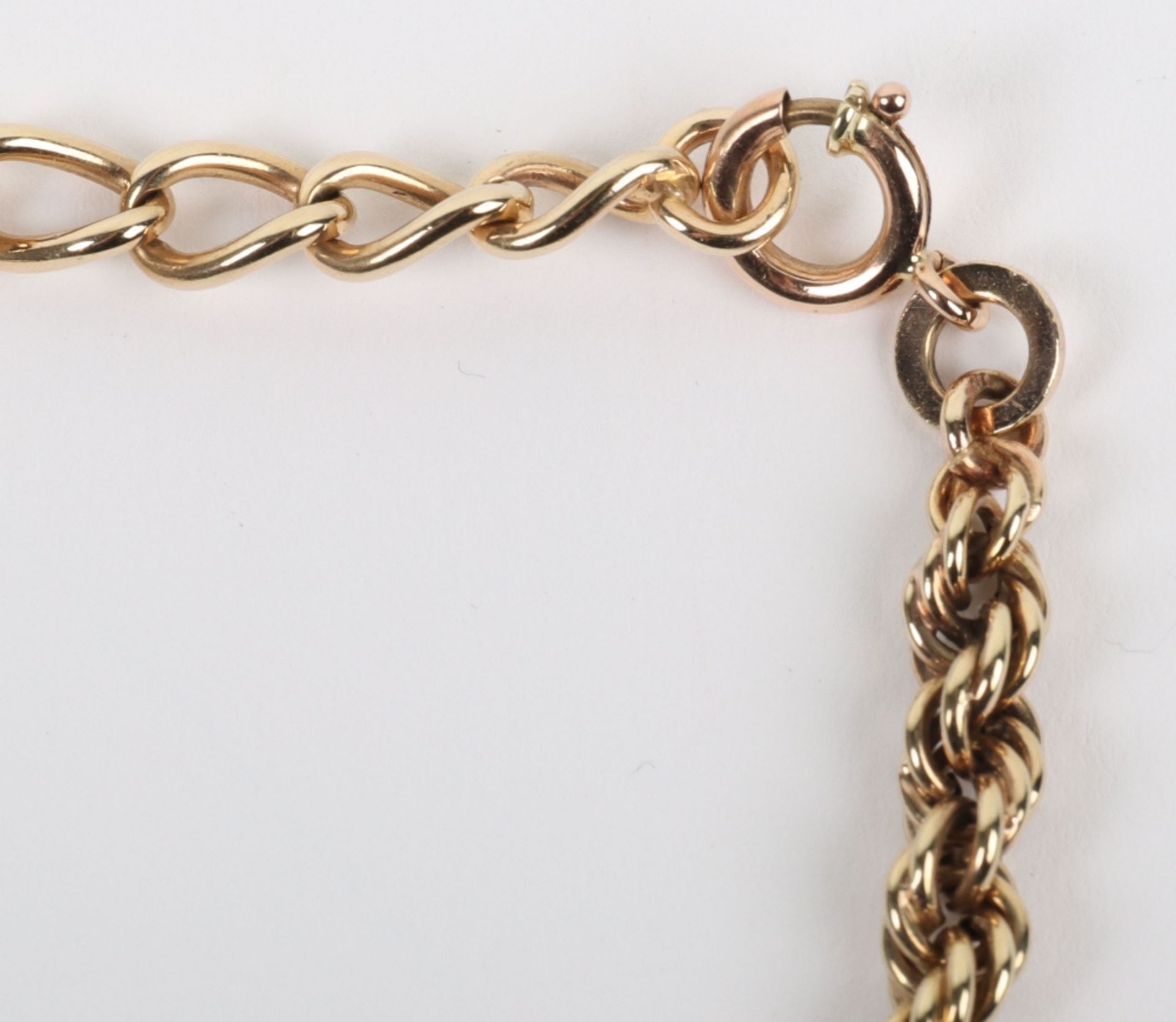 A 9ct gold graduating rope twist necklace chain - Image 4 of 4