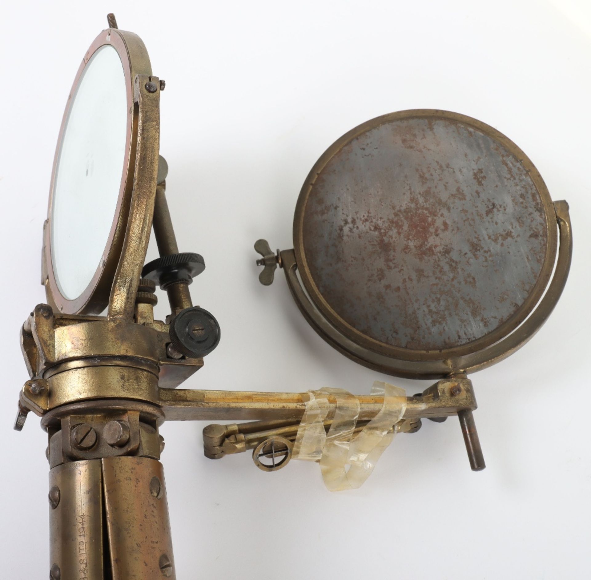 A 20th century brass heliograph, by P.B & S Ltd dated 1944 - Image 2 of 3