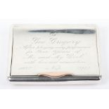 A 19th century silver cigarette case gifted to George Gregory for his performance in ‘Me and My Girl
