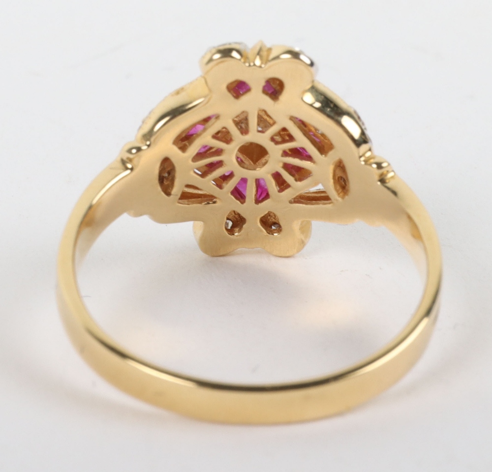 An 18ct diamond and ruby dress ring, - Image 4 of 5