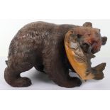 A fine Japanese wood carved bear